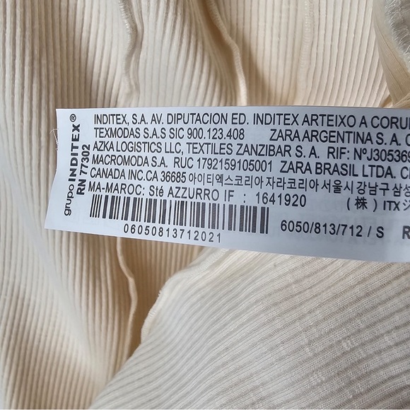 NWT ZARA SEAMED RIB High Rise Midi Skirt‎ with Elastic Waistband 6050/813 Size S - Picture 15 of 16